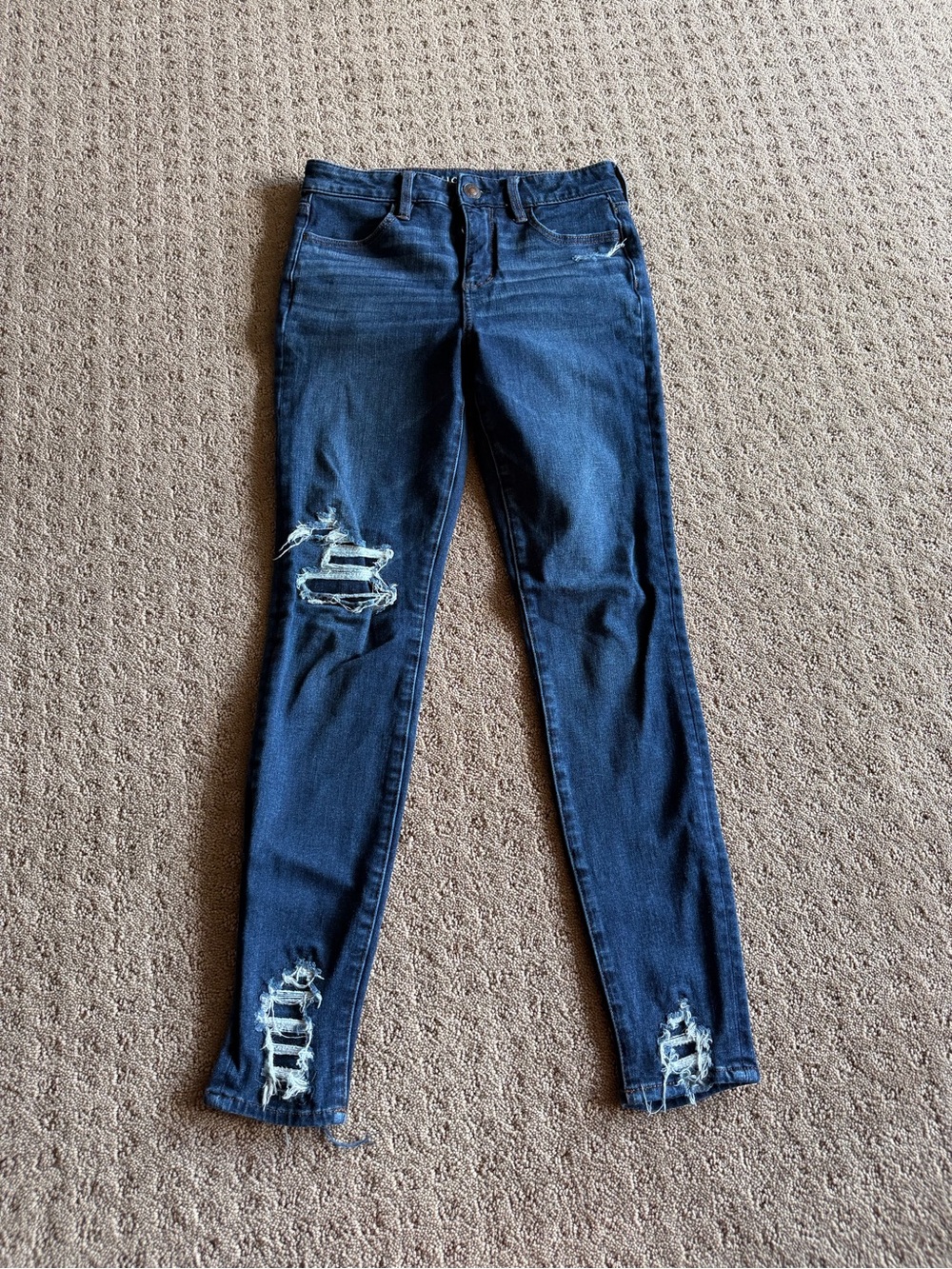 American Eagle Patched Distressed Skinny Jeans